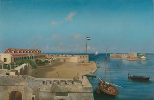 Der Hafeneingang von Willemstad von Prosper Crébassol